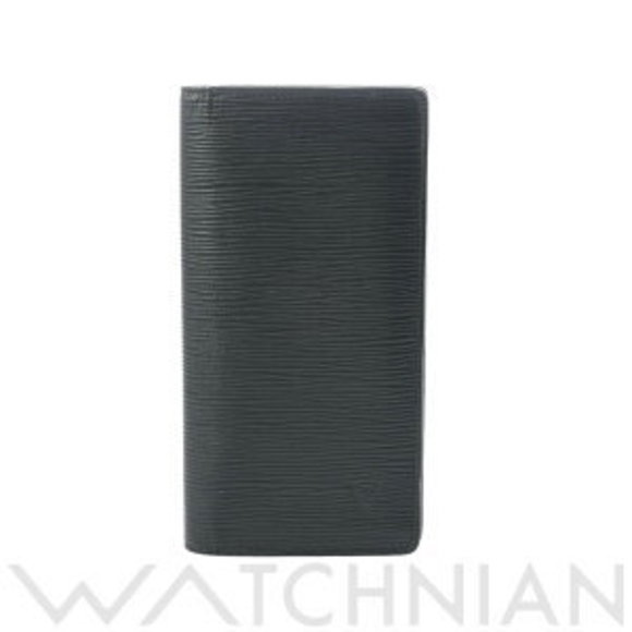 Louis Vuitton Epi Noir Portefeuille Brazza Wallet Leather Long Black - Picture 1 of 9